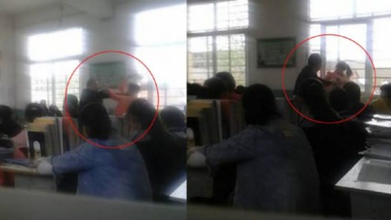 Öğretmen, sınıfta kız öğrencisini feci dövdü