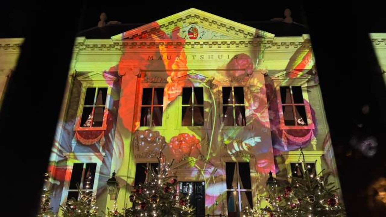 Hollanda’nın Den Haag kentindeki ışık festivali renkli görüntüler oluşturdu