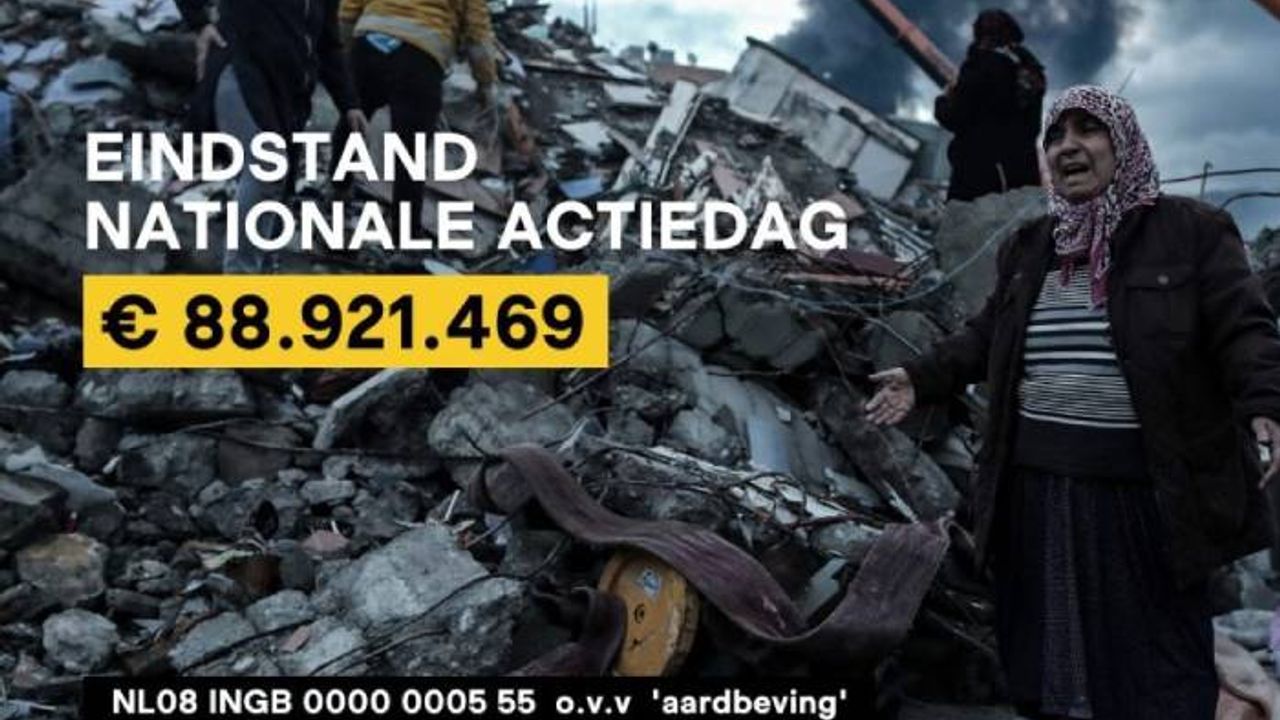 Hollanda’da depremzedeler için düzenlenen ortak yayında 89 milyon euro toplandı