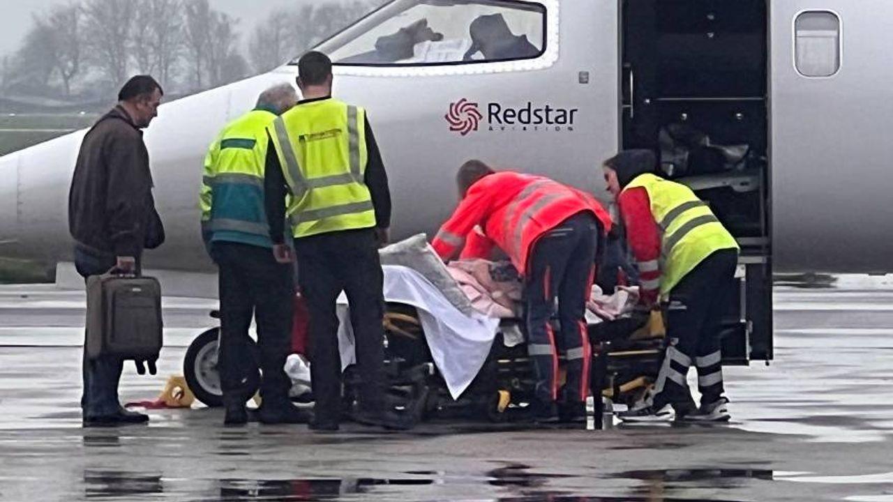 Kanser hastası Türk anne, Rotterdam’dan ambulans uçakla Türkiye’ye nakledildi