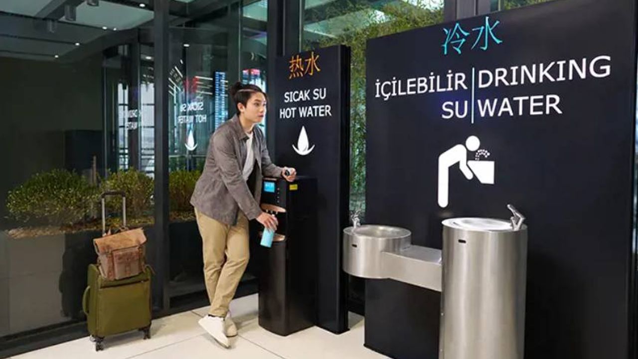 İstanbul Havalimanına ücretsiz su sebilleri yerleştirildi