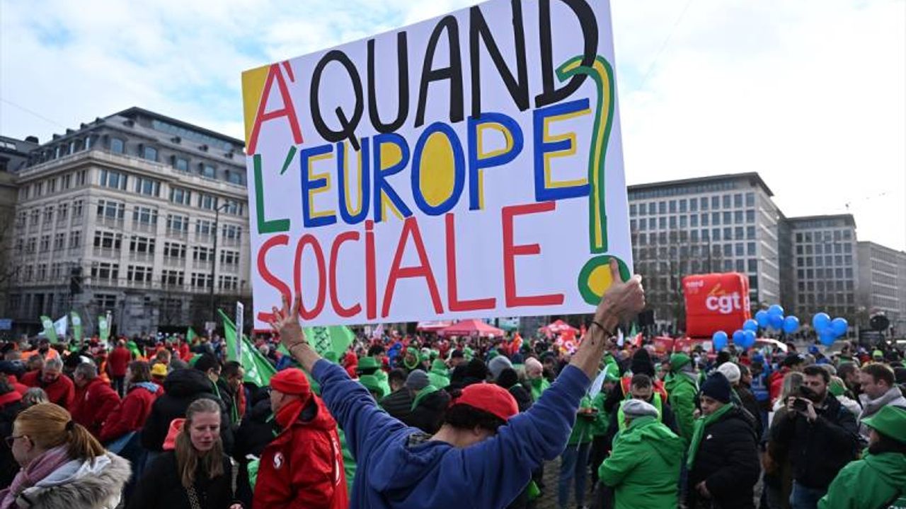Belçika’da ‘kemer sıkma politikalarına’ karşı büyük protesto