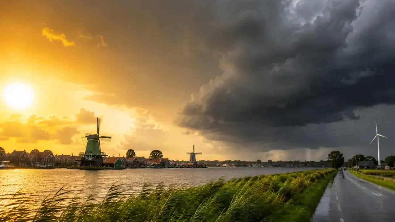 Hollanda'da cumartesi akşamı ülke genelinde fırtına bekleniyor