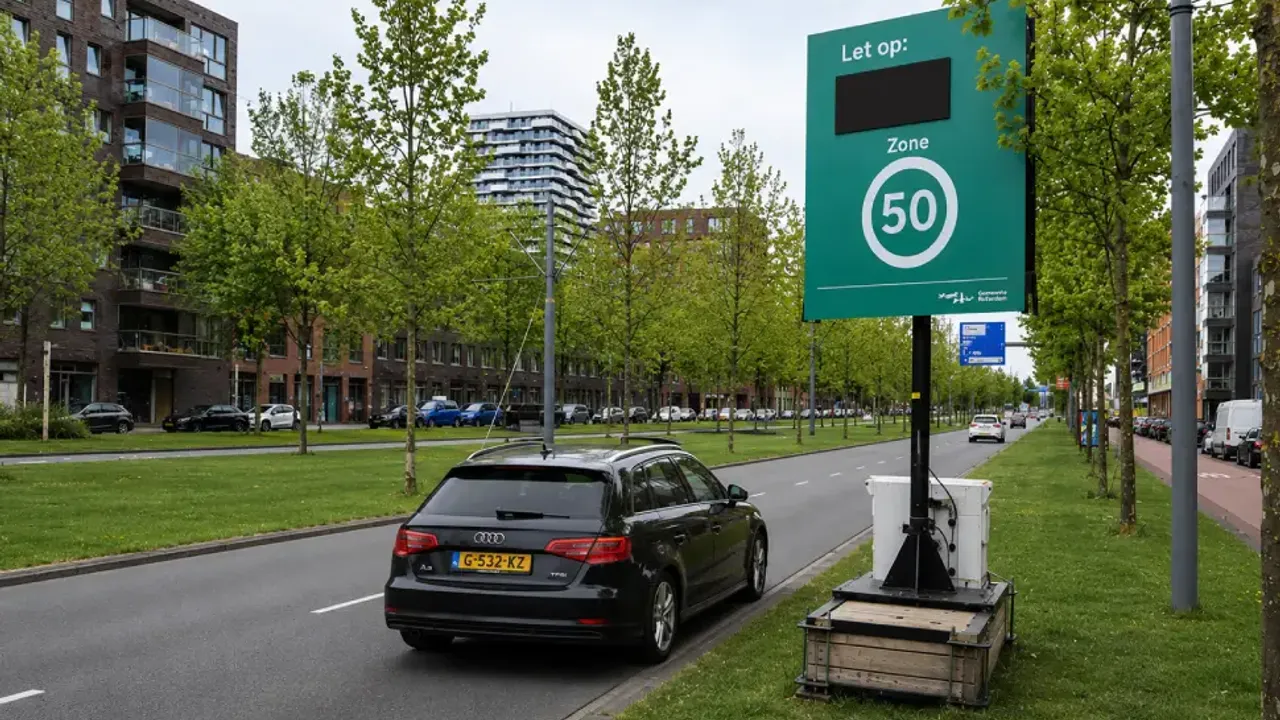 Rotterdam'da hız yapan sürücülerin plakası yol kenarındaki panolarda gösterilecek