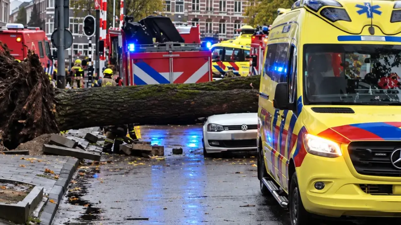 Hollanda'da fırtına hasara yol açtı, KNMI'den yeni uyarı geldi