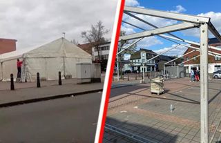 Belçika'nın Heusden-Zolder kentindeki iftar çadırı, güvenlik nedeniyle söküldü