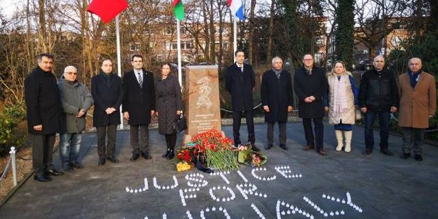 Hollanda'da Hocalı Katliamı ve Kahramanmaraş depremlerinde hayatını kaybedenler anıldı