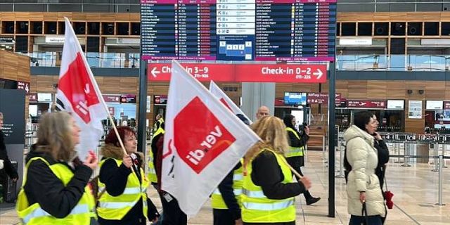 Almanya’da 4 havalimanında grev, yüzlerce uçuş iptal oldu