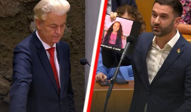 Van Baarle Gazze’de ölen çocukların fotoğraflarını gösterdi, Wilders bakamadı