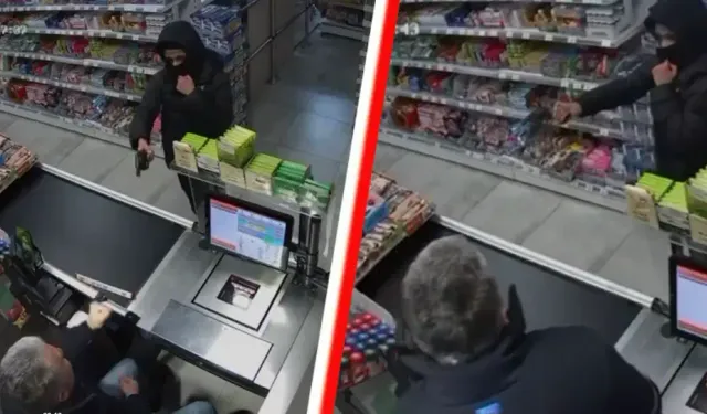 Hollanda’da Türk market sahibi silahlı soyguncuyu şişeyle kovaladı