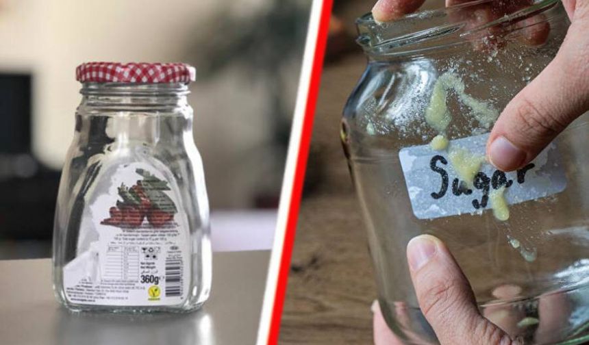 Kavanozlardaki etiketleri çıkartmanın kolay yolu