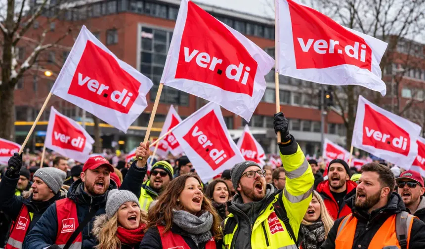 Almanya’da beş eyalette grev: Ulaşım aksadı, yüzlerce uçuş iptal edildi