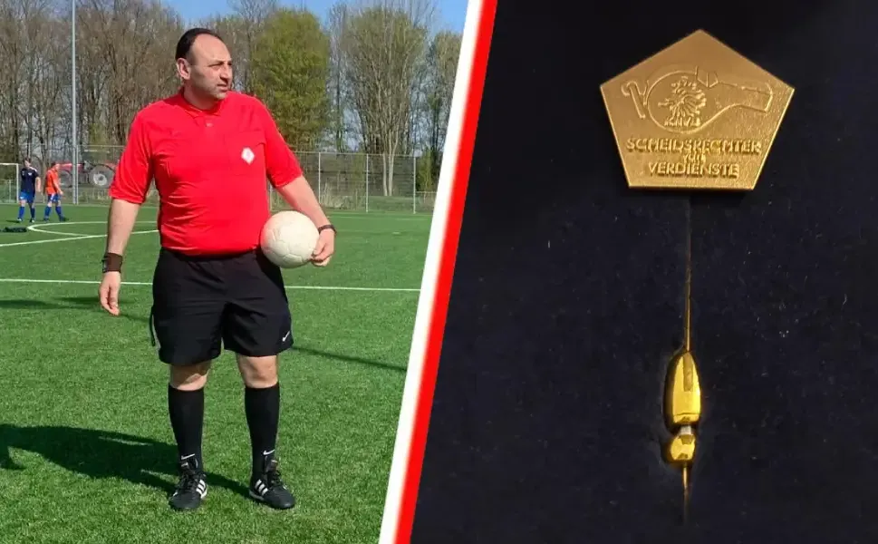 Mehmet Safranti’ye Hollanda Futbol Federasyonu’ndan ‘Altın Hakemlik Madalyası’