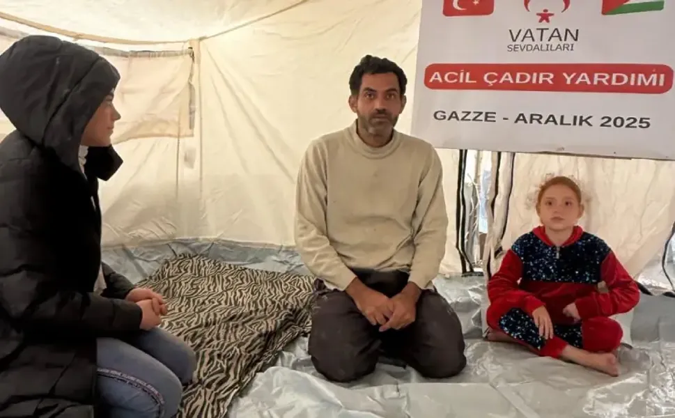 Avrupa Vatan Sevdalıları Vakfı’ndan Gazze’ye 100 çadırlık insani yardım
