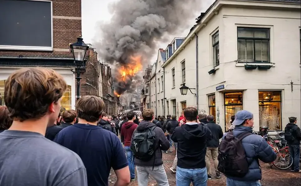 Utrecht’te patlamanın ardından büyük yangın: Sokaklar boşaltıldı