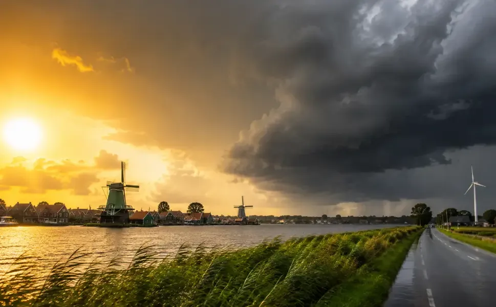 Hollanda'da cumartesi akşamı ülke genelinde fırtına bekleniyor