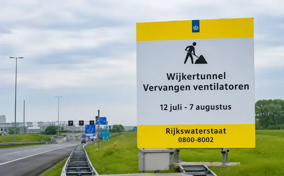 Hollanda'da A9 üzerindeki Wijker Tüneli 4 hafta kapalı kalacak