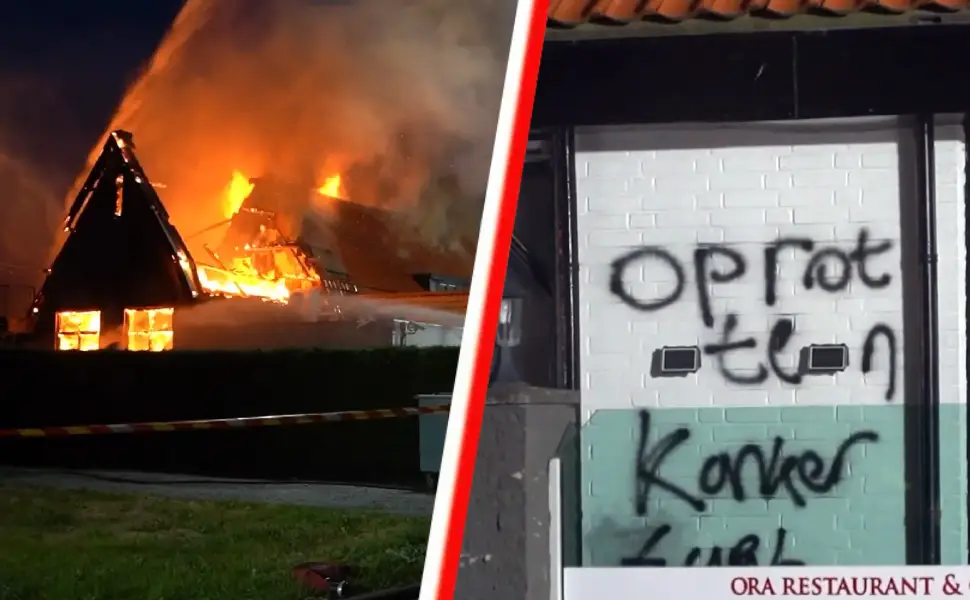 Hollanda’da kundaklanan Türk restoranının duvarında ırkçı yazılar bulundu